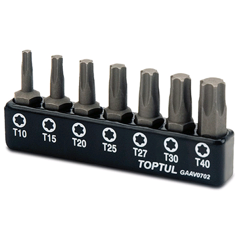 Набір біт 1/4" 7ед. (Torx: T10-T40) TOPTUL GAAV0702, фото 1