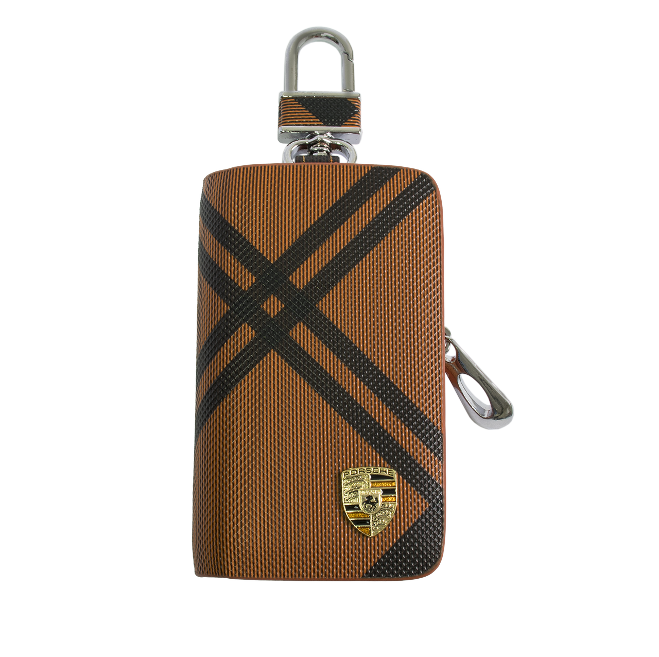 Ключниця Carss з логотипом PORSCHE 06014 карбон коричневий, фото 1