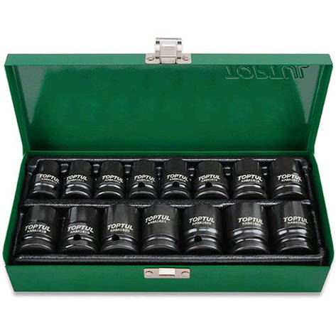 Набір головок ударних 1/2" 10-24 мм 15ед.  TOPTUL GDAD1501, фото 1