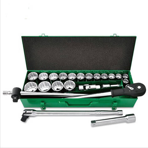 Профессиональный набор инструмента дюймового 3/4" 24ед. (12-гр.) metal case TOPTUL GCAD2405, фото 1