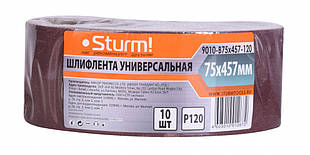 Шліфувальна стрічка, Шліфстрічка (76х533мм, Р120, 10шт) Sturm 9010-B76x533-120