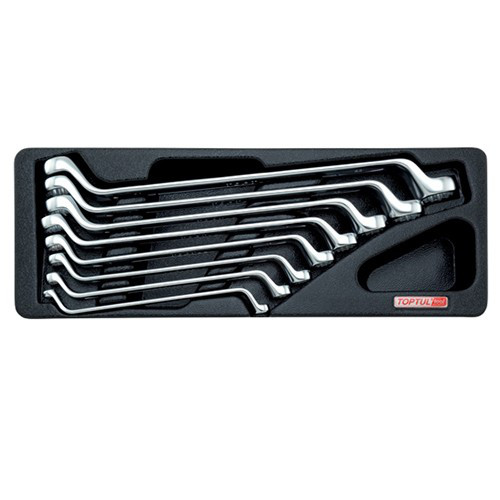 Набір ключів в ложементі накидних 6-22мм (кут 75°) 8ед. (тип А) TOPTUL GAAT0802