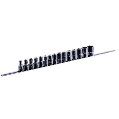 Набір головок 1/2" 15ед. 8~19,21,22,24мм (на планці) TOPTUL GAAQ1602U, фото 1