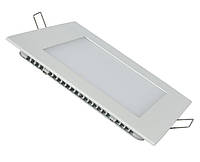 Светодиодный потолочный светильник 6W 4000K квадрат белый Код.58523