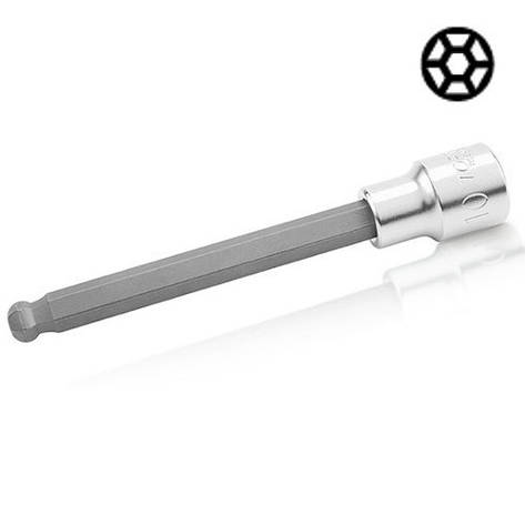Головка з насадкою HEX 5 mm 140 mm 1/2" з кулею TOPTUL BCSA1605, фото 1