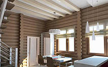 Внутрішнє оздоблення дерев'яного будинку - стін, підлоги і стелі