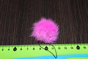 Помпон із норки 2-3 см рожевий