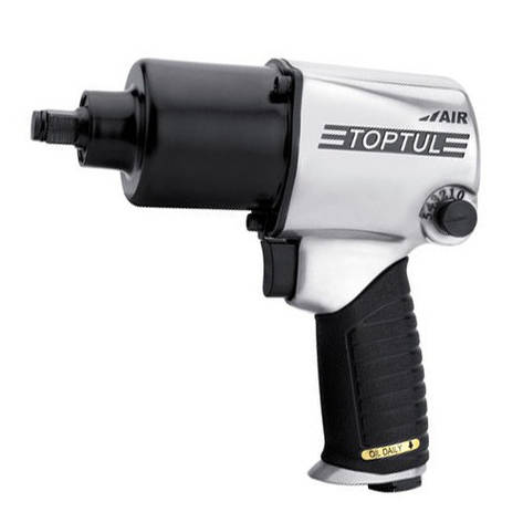 Пневмогайковерт для шиномонтажу 1/2" 813N/m 8000об/хв 2,6 кг TOPTUL KAAA1640, фото 1