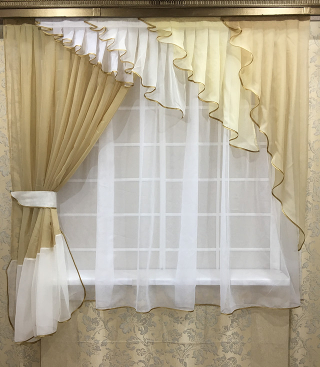 #готовыешторы, #шторыдлякухни, #кухонныйламбрекен