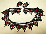Плетеное колье и серьги, фото 5