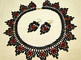 Плетеное колье и серьги, фото 6