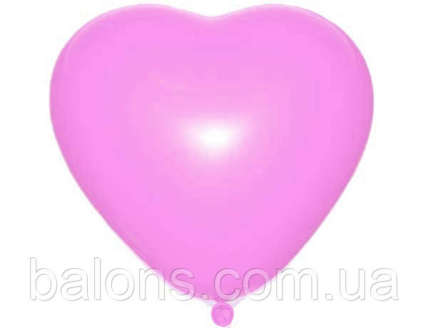 Серце 6" рожевий пастель 16 см