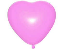 Серце 6" рожевий пастель 16 см