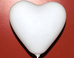 Серце 6" біле пастель 16 см