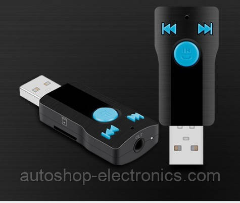 Bluetooth USB стерео AUX + microSD + гучний зв'язок + управління на корпусі пристрою, фото 1
