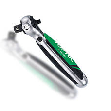 Тріскачка двостороння 1/2" з шарніром (360°) 72 з. укорочена 1/4"х1/2" TOPTUL CJMM1616, фото 3