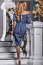 Котонове синє плаття 2600 Seventeen 44-50 розміри, фото 2