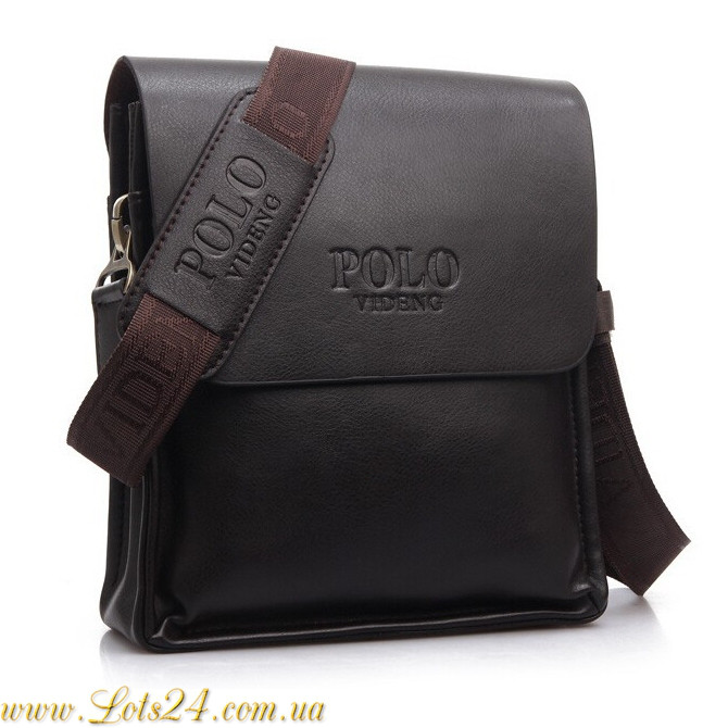 Чоловіча шкіряна сумка POLO Коричнева
