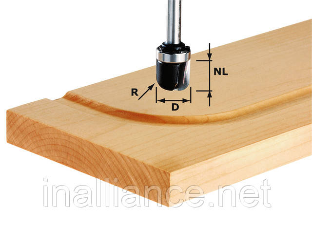 Фреза пазова U-подібна HW S8 R6.4 KL хвостовик 8 мм Festool 490982