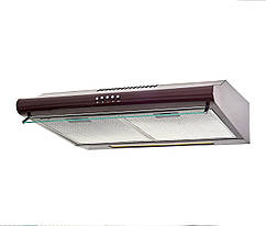 Двомоторна витяжка для кухні коричнева плоска Ventolux ROMA 60 BR 2M LUX