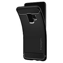Чохол Spigen для Samsung Galaxy S9 Rugged Armor, Black (592CS22834), фото 3