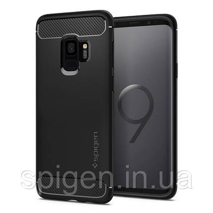 Чохол Spigen для Samsung Galaxy S9 Rugged Armor, Black (592CS22834), фото 1