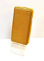 Чехол книжка на телефон LG L60 X135 золотистого цвета