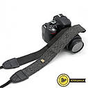 Ремінь універсальний текстильний для фотоапарата Sony Canon Nikon, плечовий шийний для фотокамери сірий, фото 3