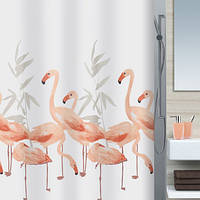 Шторка для ванної текстильна Spirella FLAMINGO