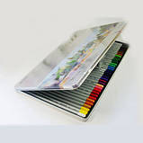 Кольорові олівці Marco Raffine 36 кольорів метал коробка, фото 2