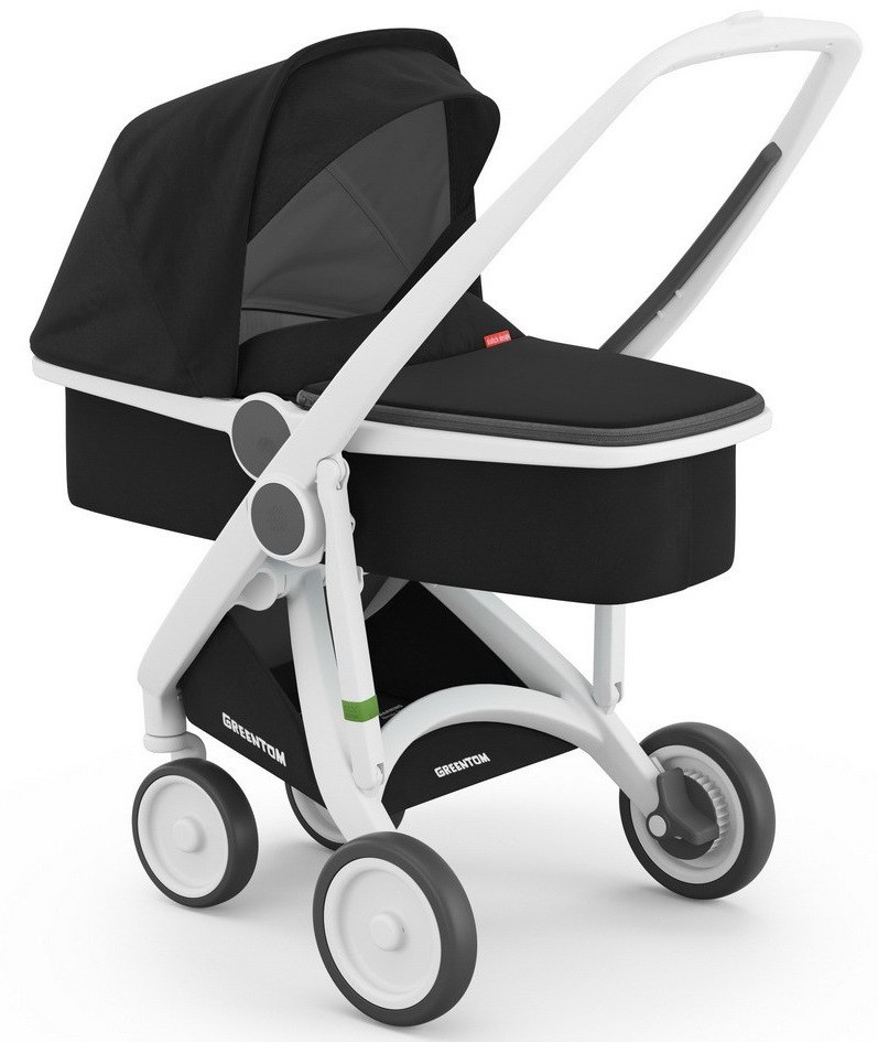 Коляска с люлькой Greentom Upp Carrycot black, чорний