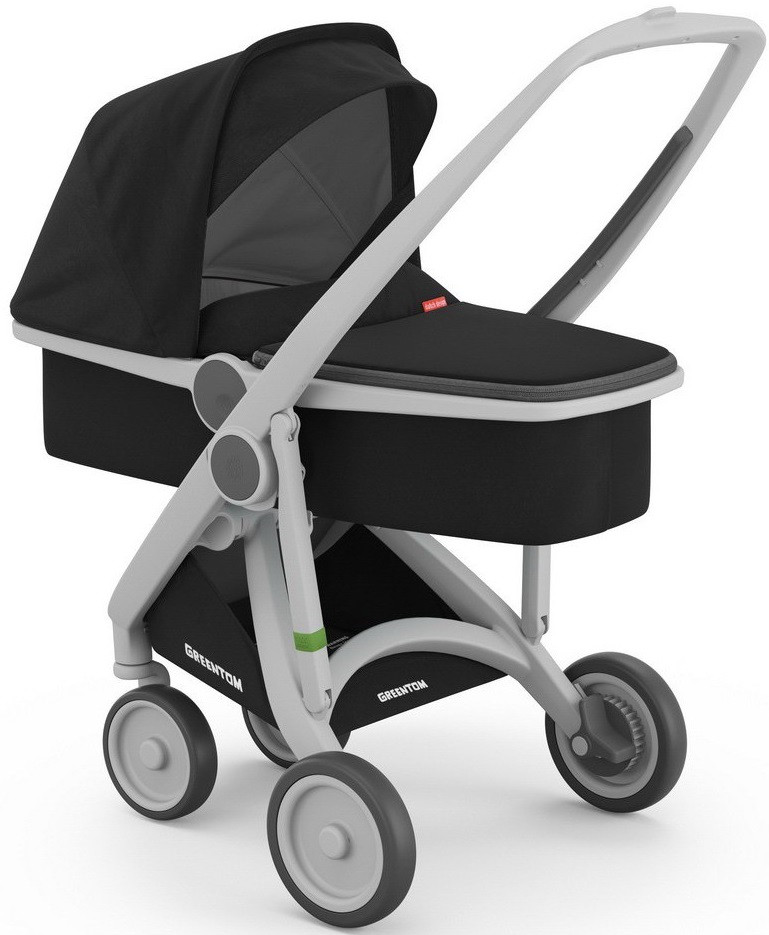 Коляска с люлькой Greentom Upp Carrycot black