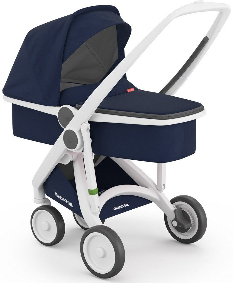 Коляска с люлькой Greentom Upp Carrycot blue, темно-синій