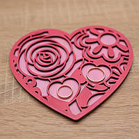 Підставка для кілець ажурна з квітами