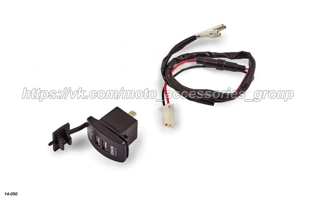 Роз'єм USB врізний, прямокутний