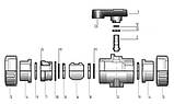 Штуцер HN61 d. 20x1/2" ПВХ із зовнішньою різзю, фото 3