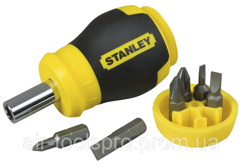 Викрутка "Stanley® Multibit Stubby" в комплекті з 6-ма вставками, STANLEY