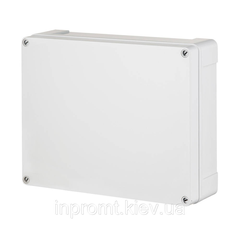 INDUSTRIAL Box коробка накладна 342x282x165 з 14 гумовими вводами, сіра RAL 7035, IP 55