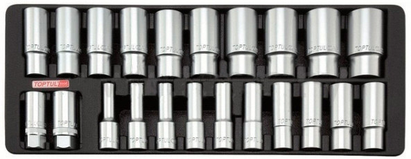 Набір головок довгих TOPTUL GAAT2202 1/2" в ложементі (22 предмета)