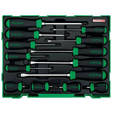 Набір викруток TOPTUL GTC14010 в ложементі (14 предметів)