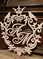 Монограмма свадебная, вензель , герб свадебный, с инициалами