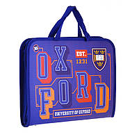 Папка-портфель на блискавці з тканинними ручками "Oxford"(blue) 491437