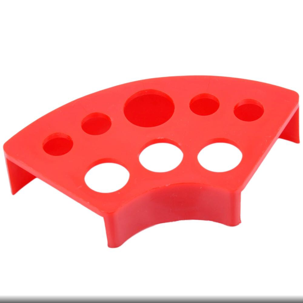 Пластикова підставка під ємності (капси) для пігментів. Червона
