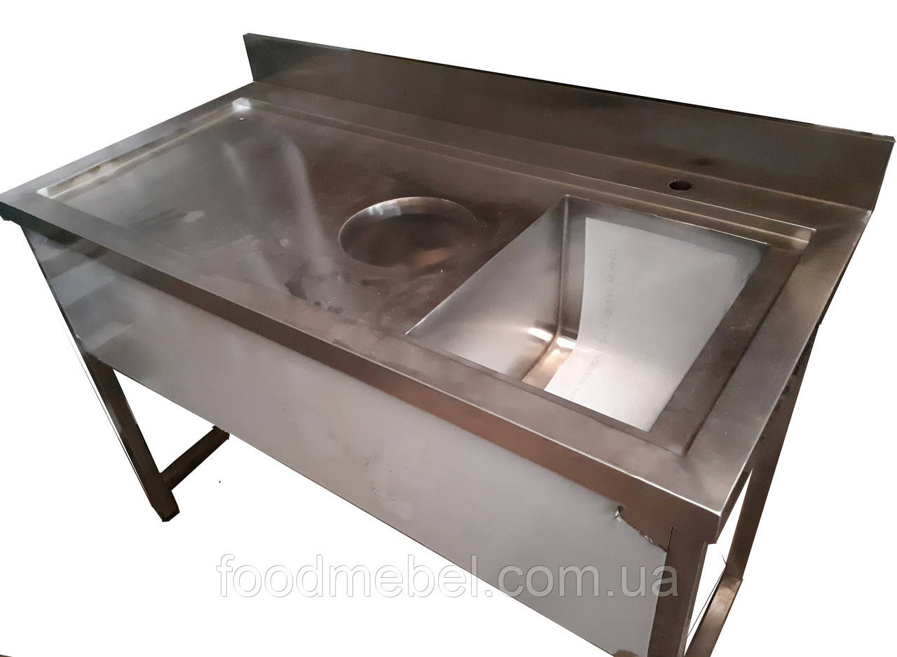 Купить Стол мойка с углублением столешницы и отверстием для отходов из ...