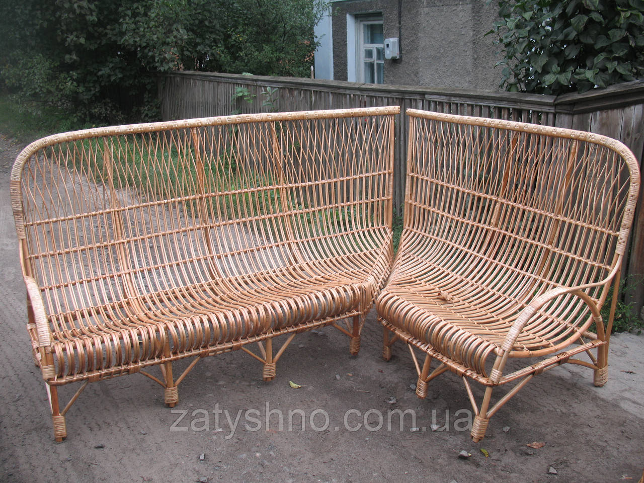 Диван-куточок з лози