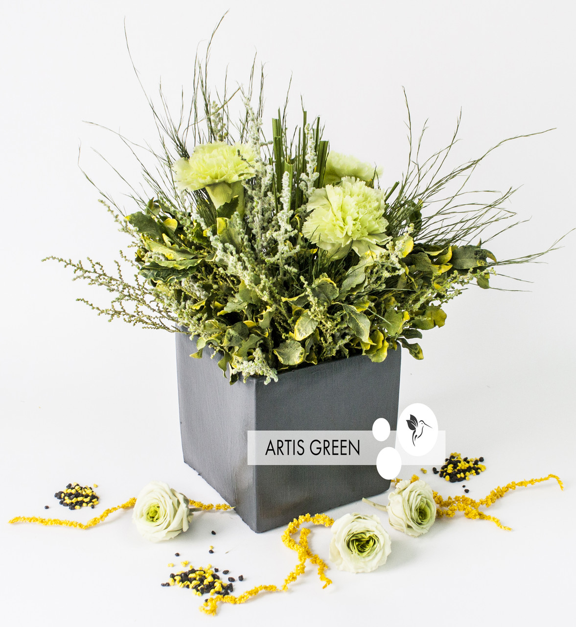 Композиція «Yellow pulses» з стабілізованих рослин "Artis Green", S61