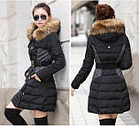 ЗИМНИЙ ПУХОВИК З КОНТРАСТНИМИ ВСТАВКАМИ, фото 4