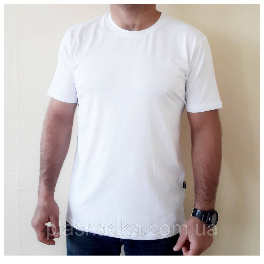 Біла чоловіча футболка, однотонна, Туреччина