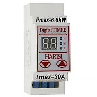 Таймер керування навантаженням цифровий на din рейку на 30 А