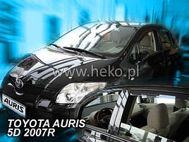 Дефлектори вікон (вітровики) Toyota Auris 2007-> 5D HB 4шт (Heko)